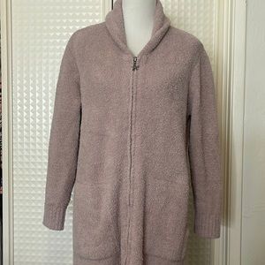Barefoot Dreams Cozychic Full-Zip Front Robe S/M Dusty Rose